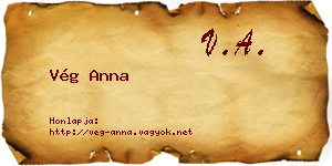 Vég Anna névjegykártya