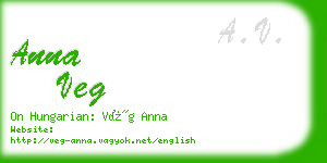 anna veg business card